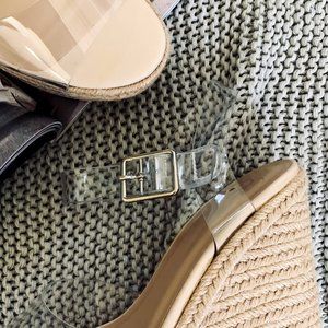 Delicious | Shoes | Hp Transparent Clear Nude Espadrille Wedge Platform